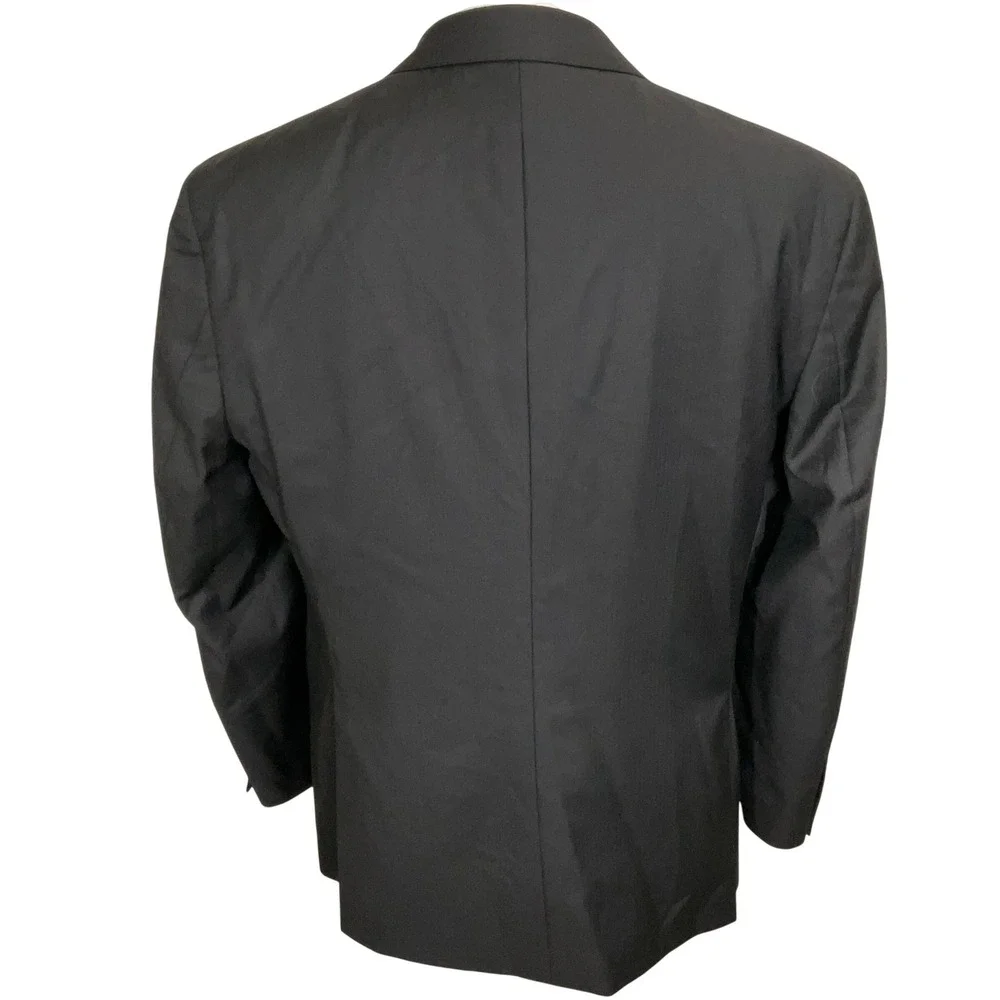 Jos A Bank Suit Mens 42R 36W Black Signature Gold Neutral Executive Tailor Wool